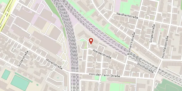 Karte der Umgebung von Werderstr. 24 e, 86159 Augsburg