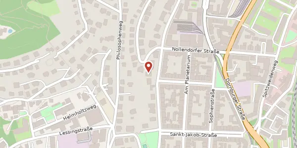 Karte der Umgebung von Thomas-Mann-Straße 13, 07743 Jena