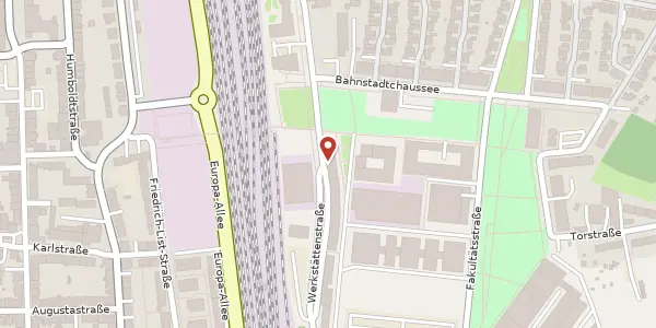 Karte der Umgebung von Werkstättenstraße 39b, 51379 Leverkusen