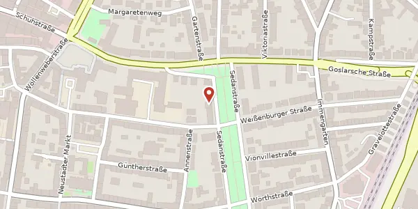 Karte der Umgebung von Sedanstraße 50, 31134 Hildesheim
