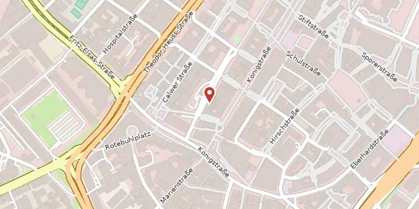 Karte der Umgebung von Kronprinzstraße 19, 70173 Stuttgart