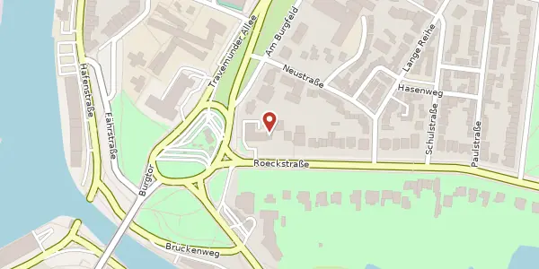 Karte der Umgebung von Roeckstraße 1, 23568 Lübeck