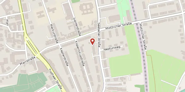 Karte der Umgebung von Seebener Str. 74, 06118 Halle (Saale)