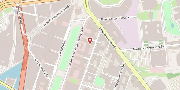 Karte der Umgebung von Köthener Straße 2-3, 10963 Berlin