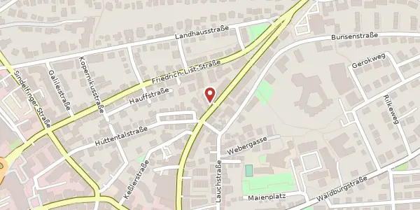 Karte der Umgebung von Stuttgarter Straße 29, 71032 Böblingen