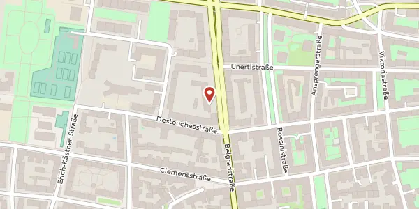Karte der Umgebung von Belgradstr. 43, 80796 München