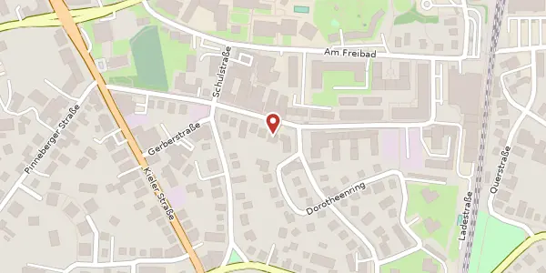 Karte der Umgebung von Bahnhofstraße 24, 25451 Quickborn