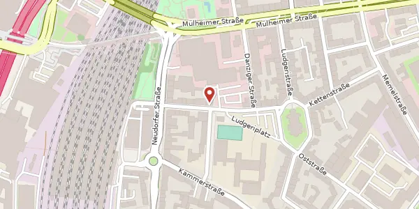 Karte der Umgebung von Klöcknerstr. 27, 47057 Duisburg