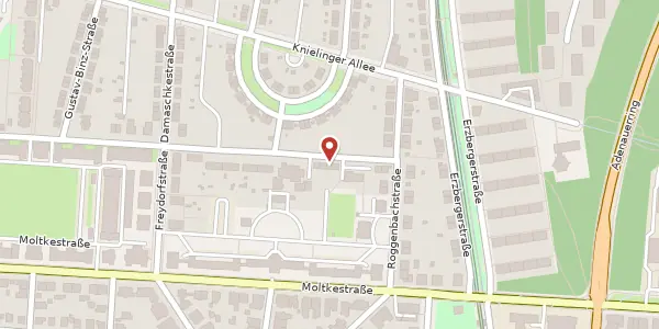 Karte der Umgebung von Grenadierstraße 9, 76133 Karlsruhe