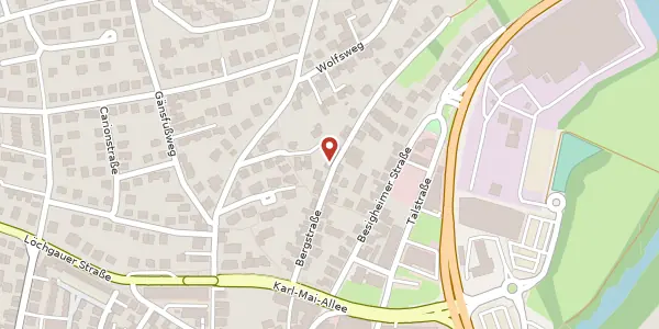 Karte der Umgebung von Bergstraße 27, 74321 Bietigheim-Bissingen