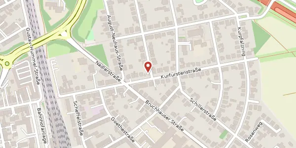 Karte der Umgebung von Kurfürstenstraße 35, 68723 Schwetzingen
