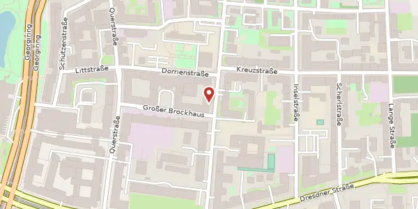 Karte der Umgebung von Salomonstraße 19, 04103 Leipzig