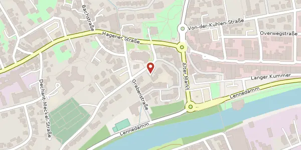 Karte der Umgebung von Oeger Str. 7, 58642 Iserlohn-Letmathe