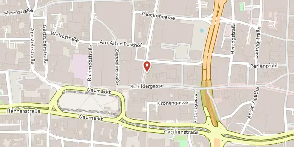Karte der Umgebung von Krebsgasse 4-6, 50667 Köln