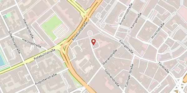 Karte der Umgebung von Sophienstraße 40, 70178 Stuttgart