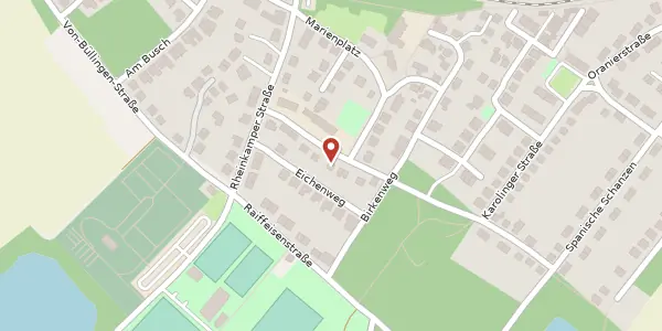 Karte der Umgebung von Kiefernweg 8, 47495 Rheinberg