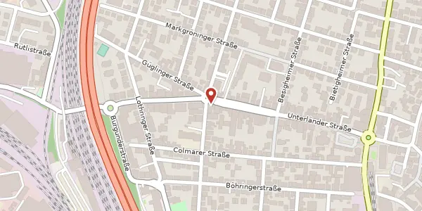 Karte der Umgebung von Unterländerstraße 57, 70435 Stuttgart