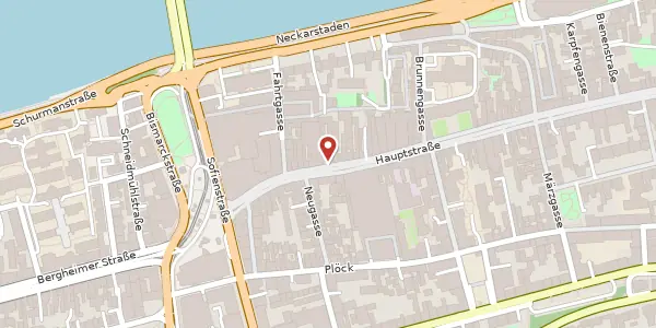 Karte der Umgebung von Hauptstraße 25, 69117 Heidelberg
