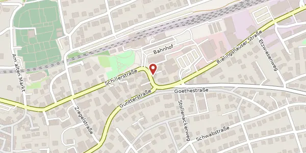 Karte der Umgebung von Bahnhofstraße 2, 71672 Marbach