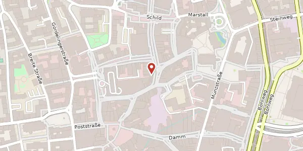 Karte der Umgebung von Schuhstraße 42/43, 38100 Braunschweig