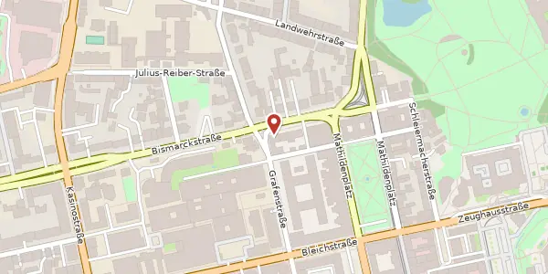 Karte der Umgebung von Bismarckstr. 24, 64293 Darmstadt