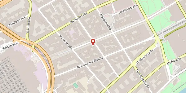Karte der Umgebung von Kaiserstr. 61, 60329 Frankfurt