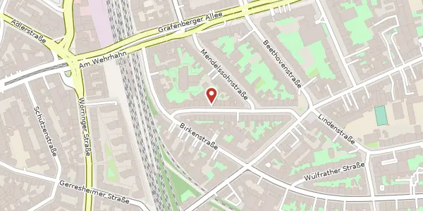 Karte der Umgebung von Lindenstr. 48 - 52, 40233 Düsseldorf