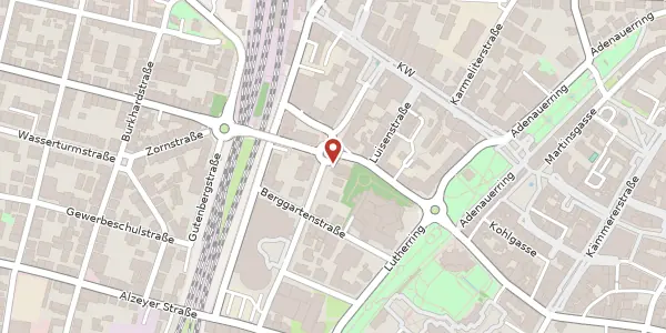 Karte der Umgebung von Rathenaustraße 14 b, 67547 Worms