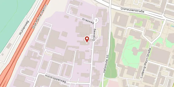 Karte der Umgebung von Grasweg 39, 24118 Kiel