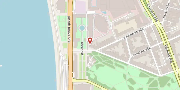 Karte der Umgebung von Ehrenhof 3, 40213 Düsseldorf