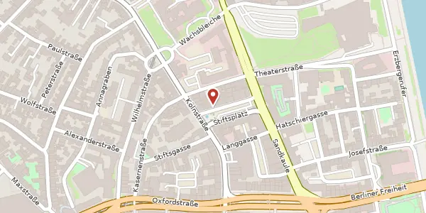 Karte der Umgebung von Stiftsplatz 3, 53111 Bonn