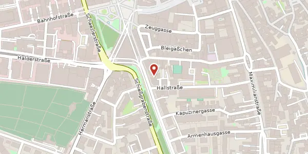 Karte der Umgebung von Konrad-Adenauer-Allee 17, 86150 Augsburg
