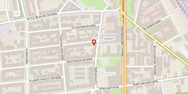 Karte der Umgebung von Turmstr. 155, 06110 Halle (Saale)