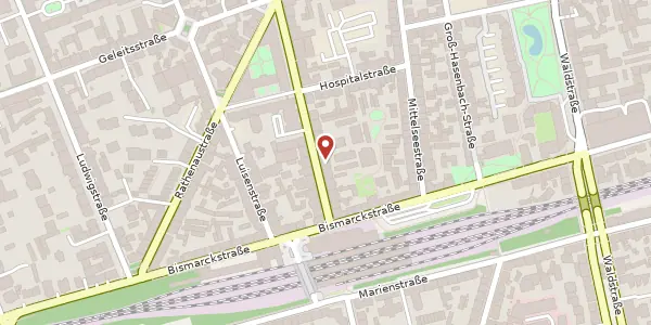 Karte der Umgebung von Kaiserstr. 11, 63065 Offenbach
