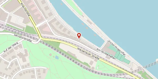 Karte der Umgebung von Am Winterhafen 58, 55131 Mainz