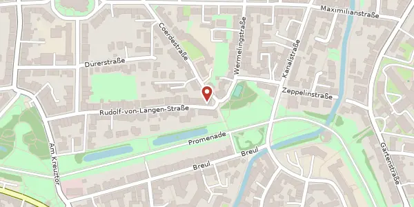 Karte der Umgebung von Rudolf-von-Langen-Str. 2, 48147 Münster