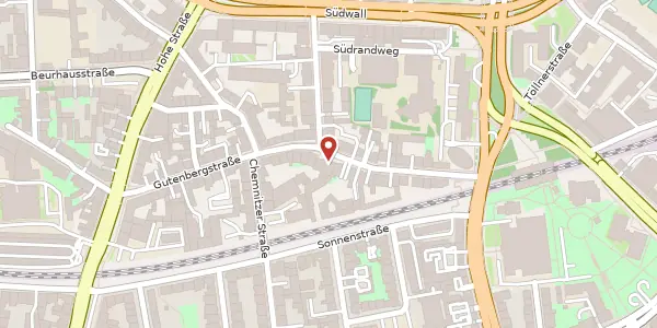 Karte der Umgebung von Gutenbergstr. 38, 44139 Dortmund