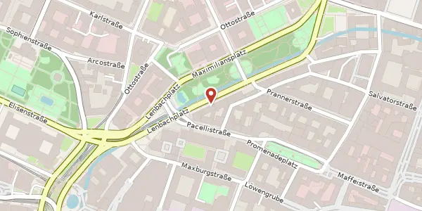 Karte der Umgebung von Maximiliansplatz 22, 80333 München