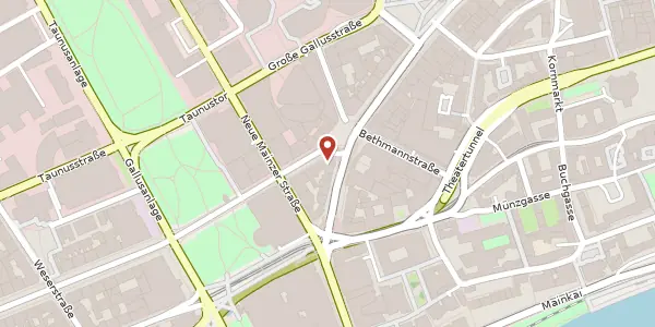 Karte der Umgebung von Friedensstr. 11, 60311 Frankfurt
