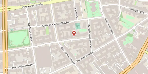 Karte der Umgebung von Wartburgstraße 4, 10823 Berlin