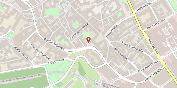Karte der Umgebung von Holzhofstraße 30, 55116 Mainz