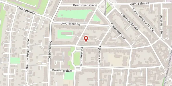 Karte der Umgebung von Mozartstraße 21, 19053 Schwerin
