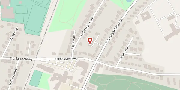 Karte der Umgebung von Kopperpahler Allee 77 a, 24119 Kronshagen