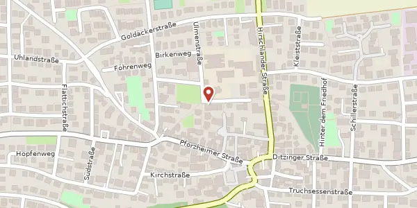 Karte der Umgebung von Ulmenstraße 5/2, 71229 Leonberg