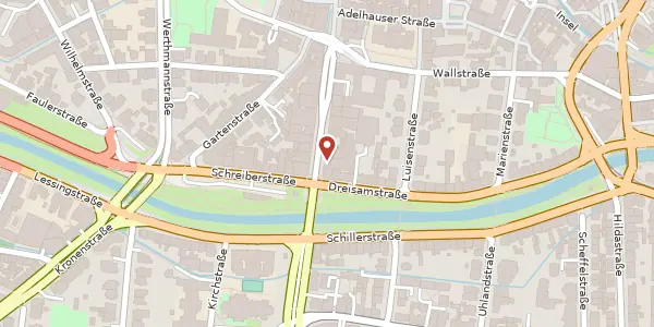 Karte der Umgebung von Kaiser-Joseph-Straße 271, 79098 Freiburg im Breisgau