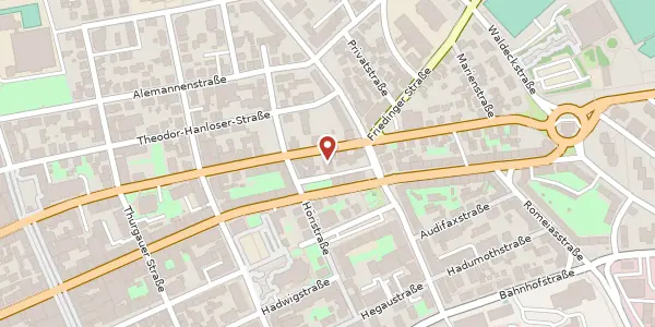 Karte der Umgebung von Freiheitsstraße 56, 78224 Singen (Hohentwiel)