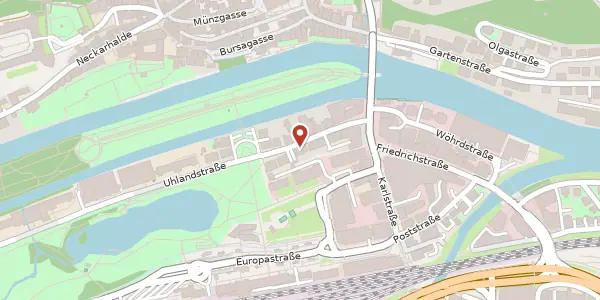 Karte der Umgebung von Uhlandstraße 11, 72072 Tübingen