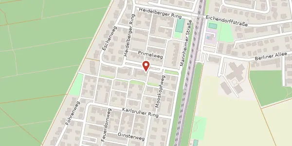 Karte der Umgebung von Heidelberger Ring 68, 76297 Stutensee