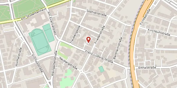 Karte der Umgebung von Franz-Ludwig-Str. 9, 97072 Würzburg