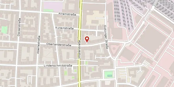 Karte der Umgebung von Oberländerstr. 10 a, 81371 München